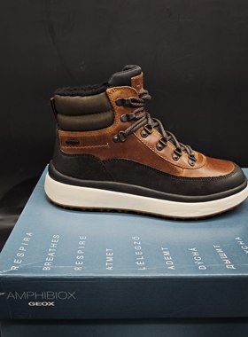 39码专柜撤柜25年新品Geox健乐士男士商务休闲马丁靴U46FZD C2Q6T