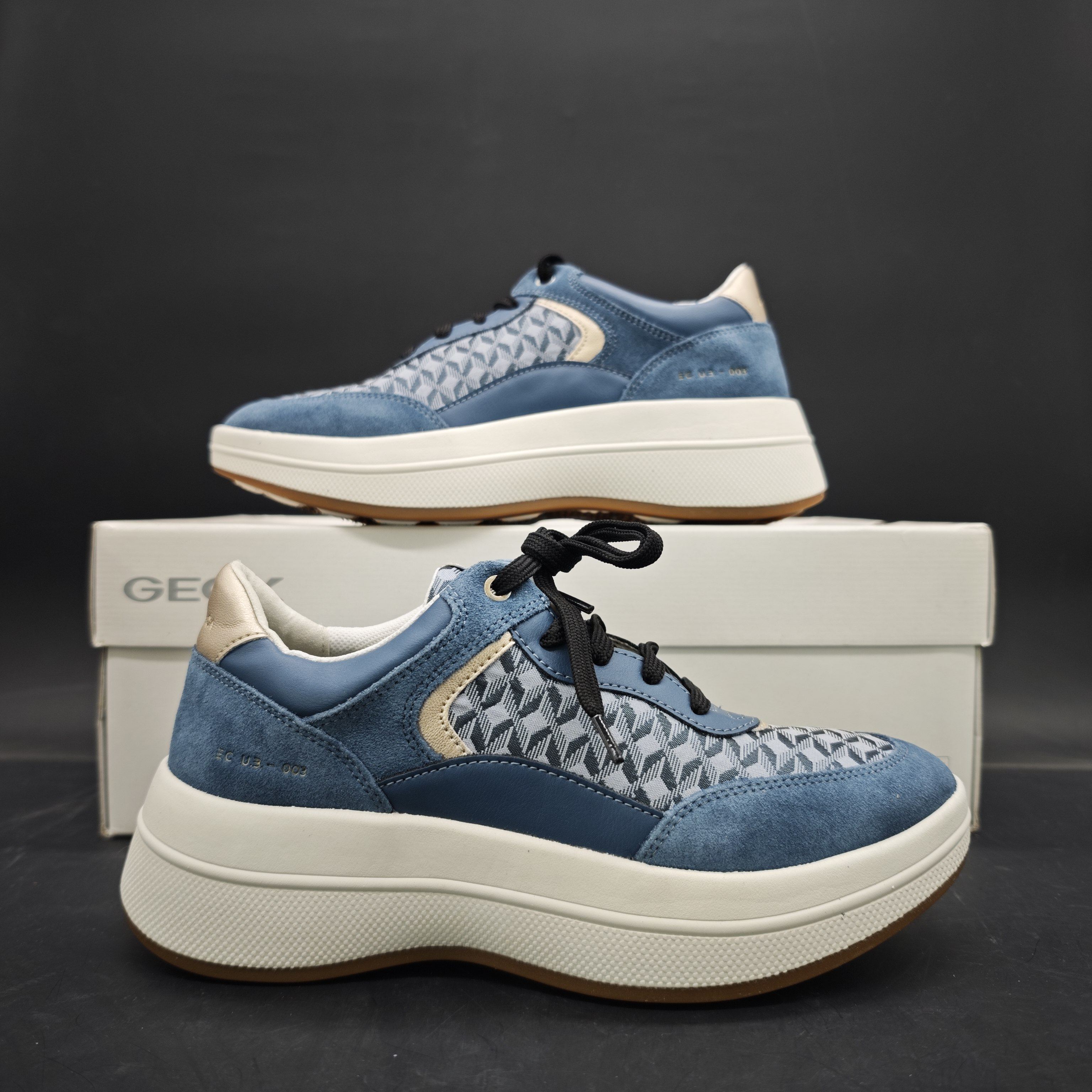 GEOX女士休闲增高老爹蓝气球底超轻无原盒（38码）