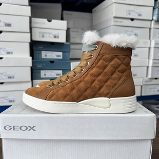 36码 C6001 GEOX女士翻毛皮高帮加绒靴D3624A
