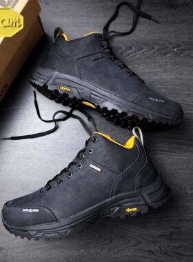 意大利山悦trazeta 户外登山鞋男防水徒步鞋真皮秋冬vibram大底