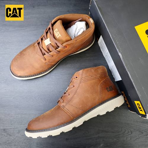 40/42/43码 CAT卡特专柜撤柜男士牛皮中帮休闲鞋P725485 微瑕
