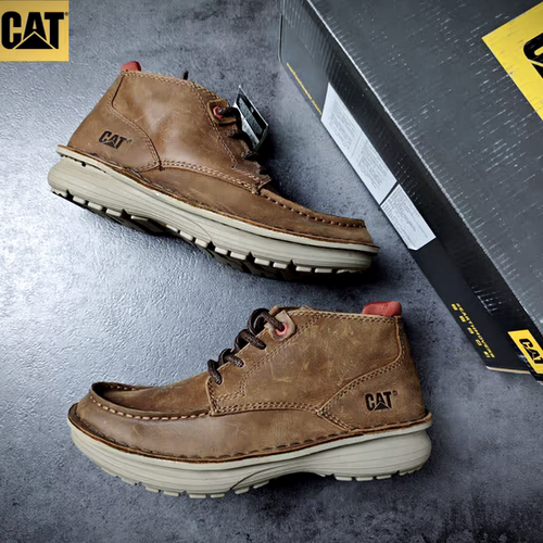 43码CAT卡特专柜撤柜CATSONAR系列休闲舒适低帮工装靴棕色P725355