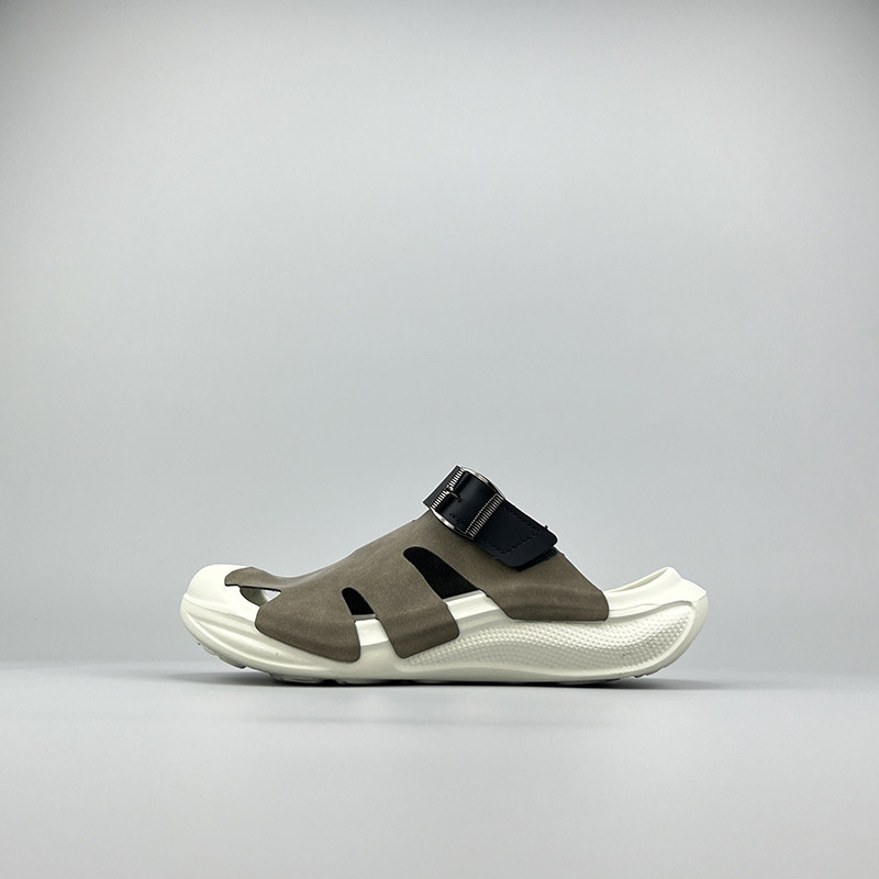 欧美外贸夏季包头男款勃肯凉鞋舒适耐磨懒人一脚蹬外穿半拖沙滩鞋