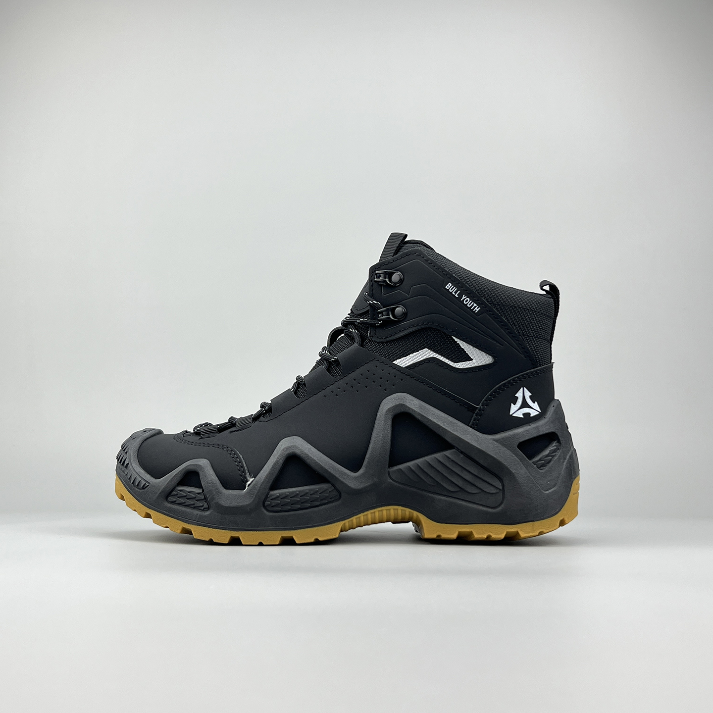 徒步骑摩托车运动鞋厚底登山靴子