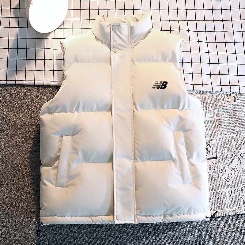 奥特莱斯羽绒棉运动马甲男女秋冬款宽松加厚棉服背心立领坎肩马夹