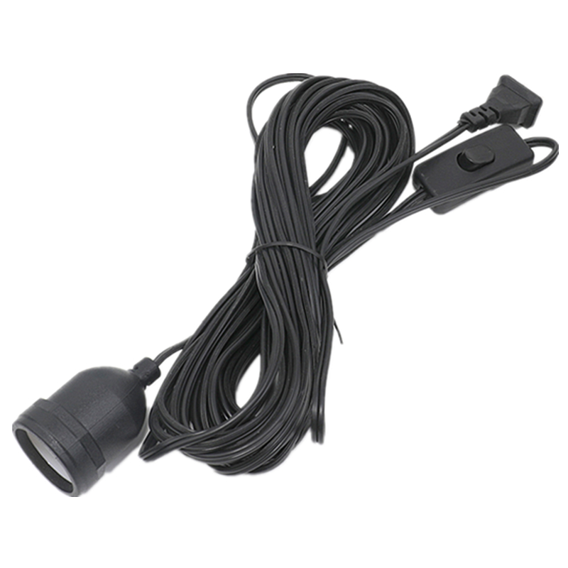 延长线带开关带插头E27螺口灯头