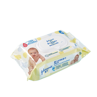 强生新生婴儿娇嫩倍护湿巾纸宝宝擦屁股80片*6包带盖护肤柔湿巾
