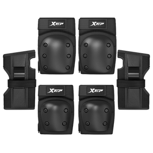 特步滑板护具成人头盔专业轮滑儿童护膝护肘四件套装骑行陆冲溜冰