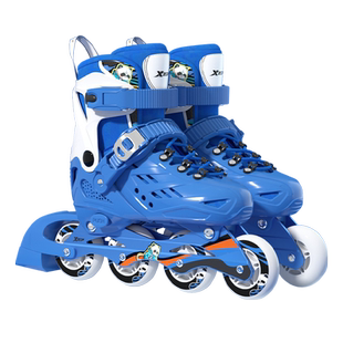 特步轮滑鞋儿童溜冰鞋男童女童滑冰鞋旱冰滑轮鞋成人男孩2023新款