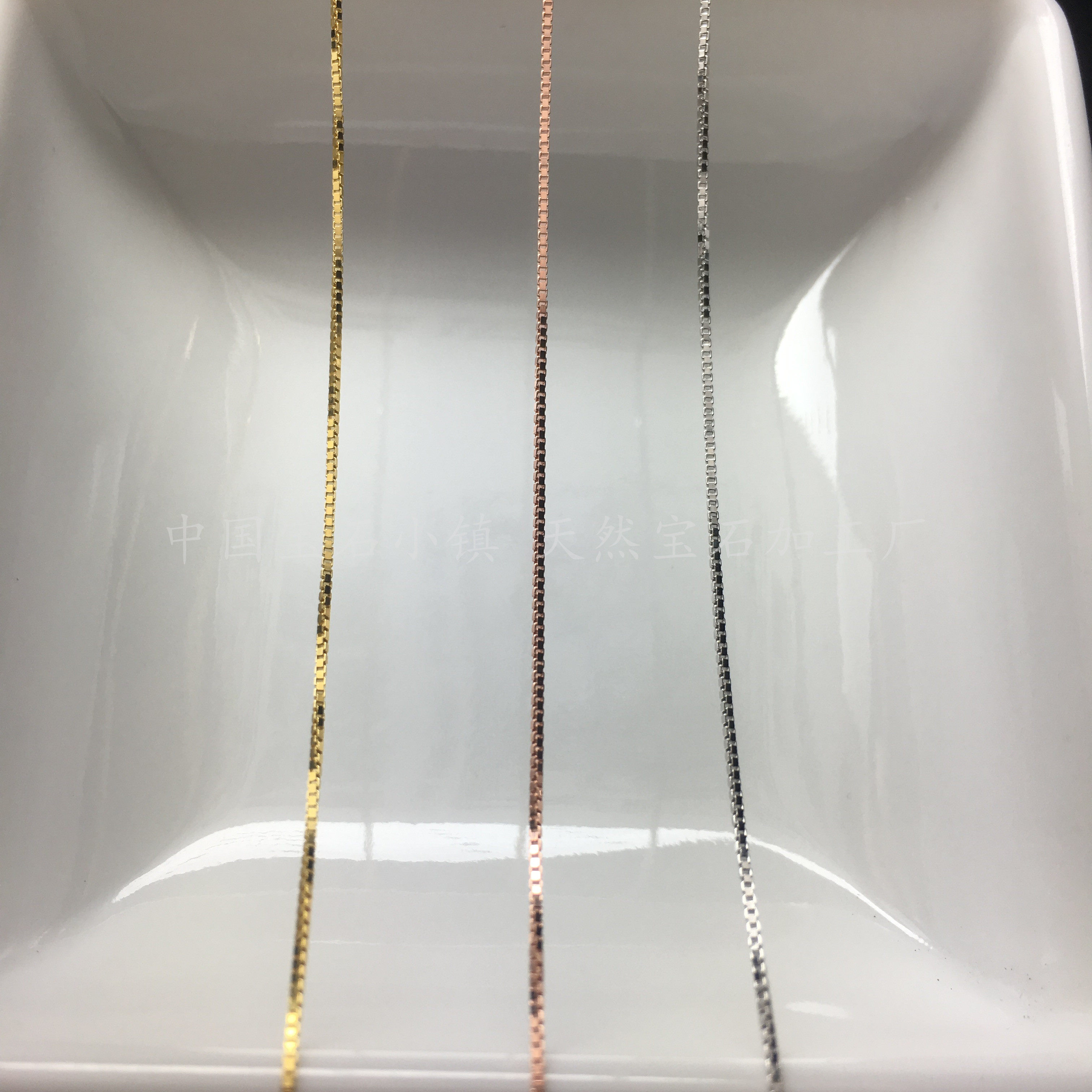 s925纯银盒子 盒仔链 40 45 50cm长度 加粗链子可搭配吊坠 优惠