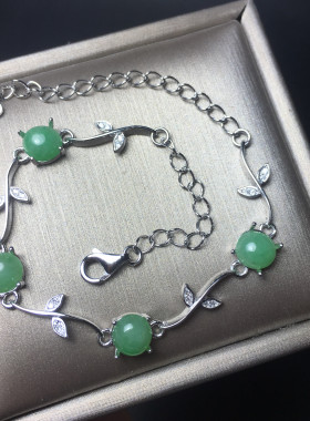 s925纯银圆6*6mm手链