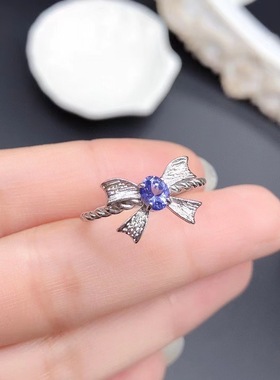 女银饰品轻奢气质蝴蝶结戒指