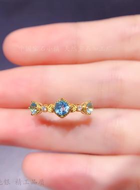 圆形3*3+4*4mm戒指空托时尚简约