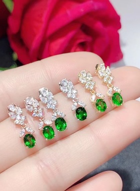 女银简约气质爪镶耳钉空托