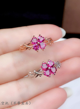 s925纯银爱心形4*4mm戒指