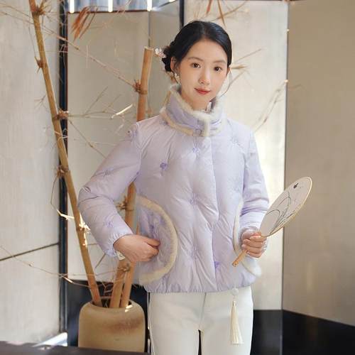 ATAR新中式冬女装短款羽绒服