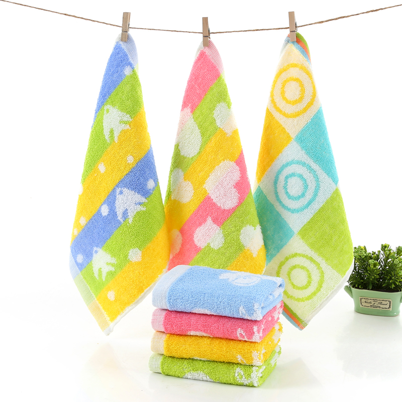 【10条装】股纱提花方巾新生儿纯棉洗脸婴儿口水巾儿童毛巾包邮