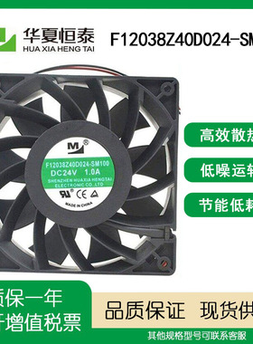 一盟全新F12038Z40D024-SM100 24V 1.0A 12038变频器散热风扇30V