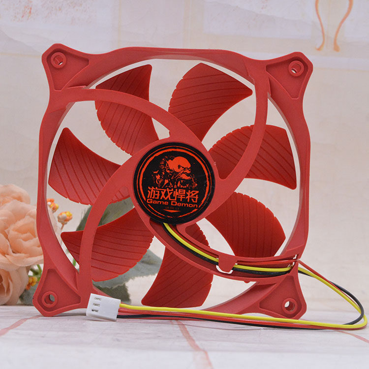 12v 12cm 游戏悍将 网吧 风冷 水冷机箱 电源大风量静音 散热风扇