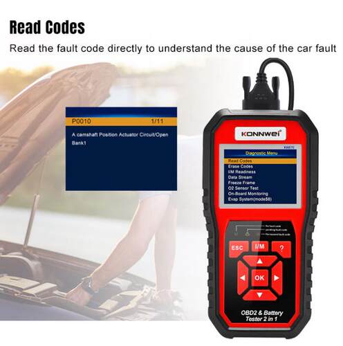 KONNWEI KW870 Car diagnostic instrument + battery detector