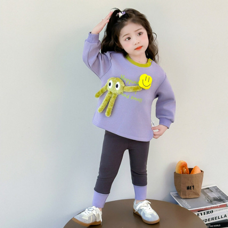 女童春秋季紫色卫衣套装2026新款韩版超好看女孩春装打底裤两件套,童装/婴儿装/亲子装,儿童运动套装,淘宝优惠券,粉丝福利购,淘宝优惠卷