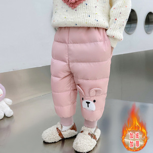女宝宝洋气百搭保暖裤 2025兔耳朵一条过冬休闲裤 冬装 女童加厚棉裤