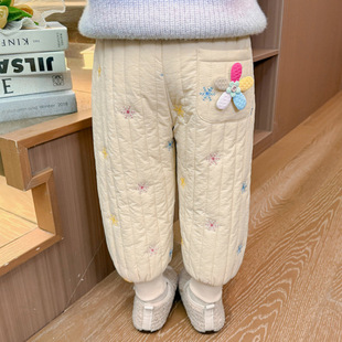 洋气儿童冬装 女宝宝棉裤 2025新款 子秋冬季 保暖 外穿一条过冬加绒裤