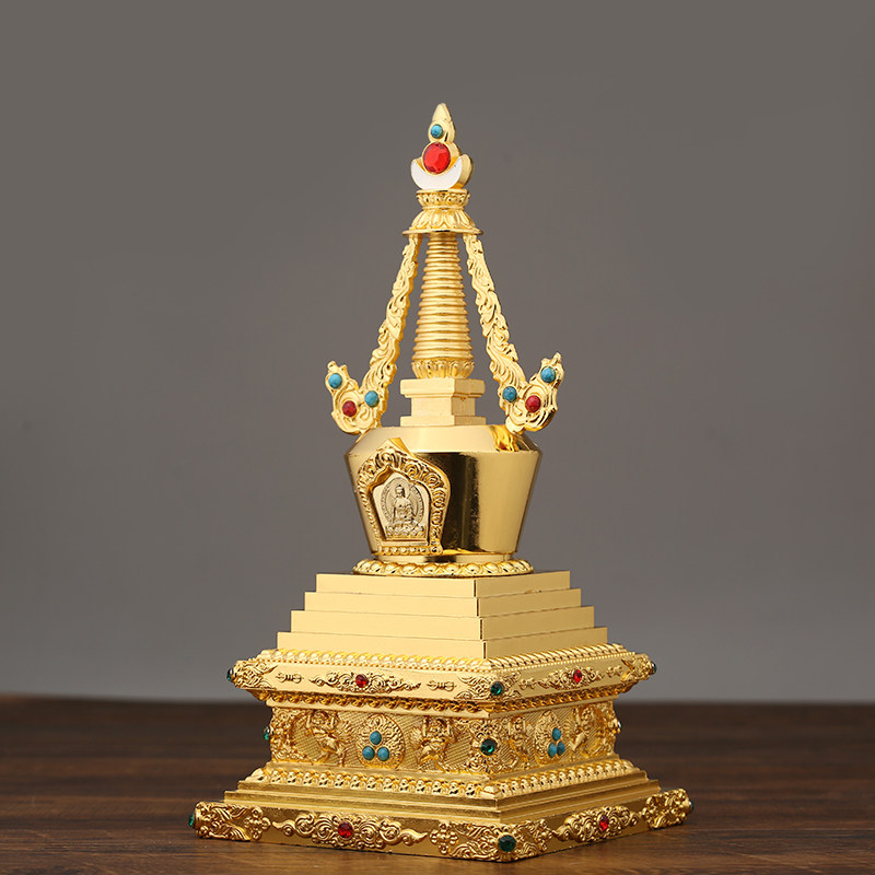 7寸純銅菩提塔舎利塔 風水置物 銅器