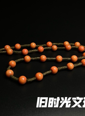民国宗教工艺品古法琉璃料器项链手链佛珠DIY饰品配件热卖0.8mm