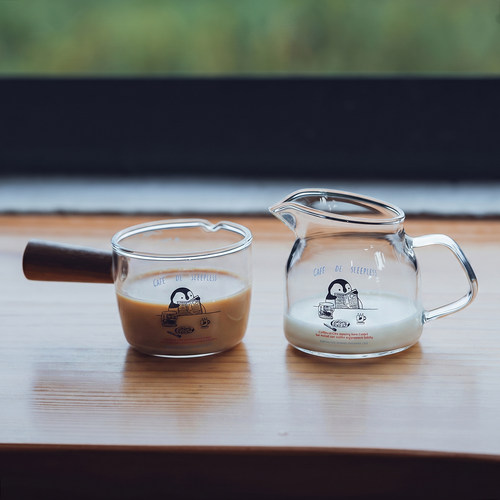sumilife咖啡杯玻璃刻度量杯奶盅