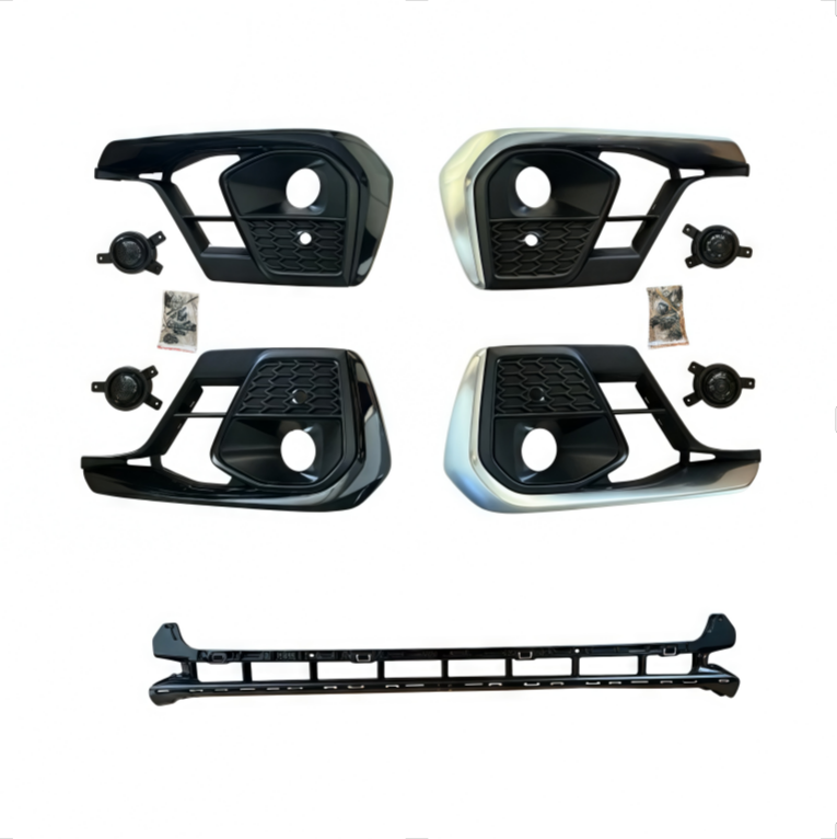 霍希版A8雾灯框S8雾灯罩格栅熏黑