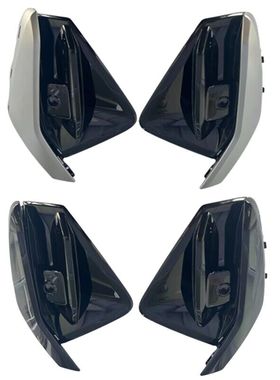 适配奥迪Q4雾灯罩e-tron雾灯框罩亮条前保银饰框黑色饰板22-24款