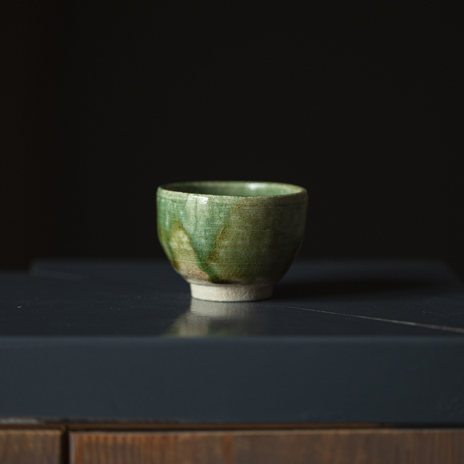 一器一记日本回流中古瓷器粗陶草茶杯