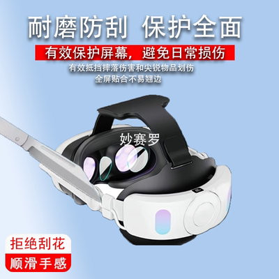 适用于MetaQuest3镜头膜quest3钢化膜VR眼镜膜3D游戏头带戴贴膜