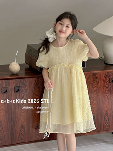 女童裙子2025新款小女孩绝美公主裙夏装洋气夏季超好看儿童连衣裙