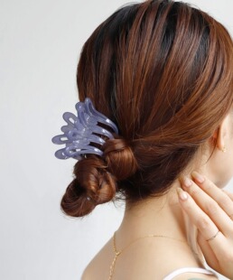 包拼邮 日本代购 ANEMONE 日系简约花瓣气质高级感马尾发抓抓夹子