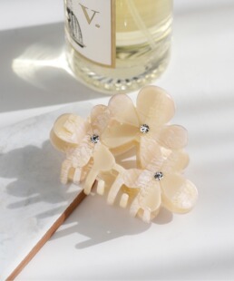 包拼邮 日本代购 ANEMONE 日系花朵大号马尾抓夹竖夹发夹子发饰