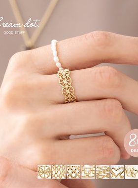 creamdot戒指两用不规则镂空