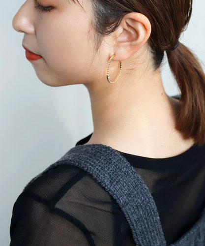 mimi33穿耳耳环圆形设计轻奢