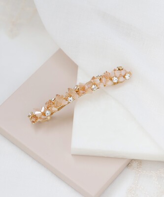 ANEMONE彩色切珠一字夹发夹