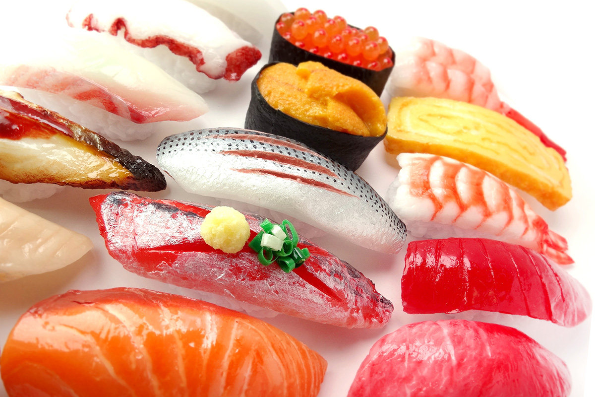 元祖日本代购手作仿真食物模型三文鱼虾寿司创意个性磁贴冰箱贴