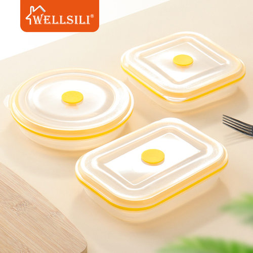 定制礼品全硅胶折叠餐盒便当盒