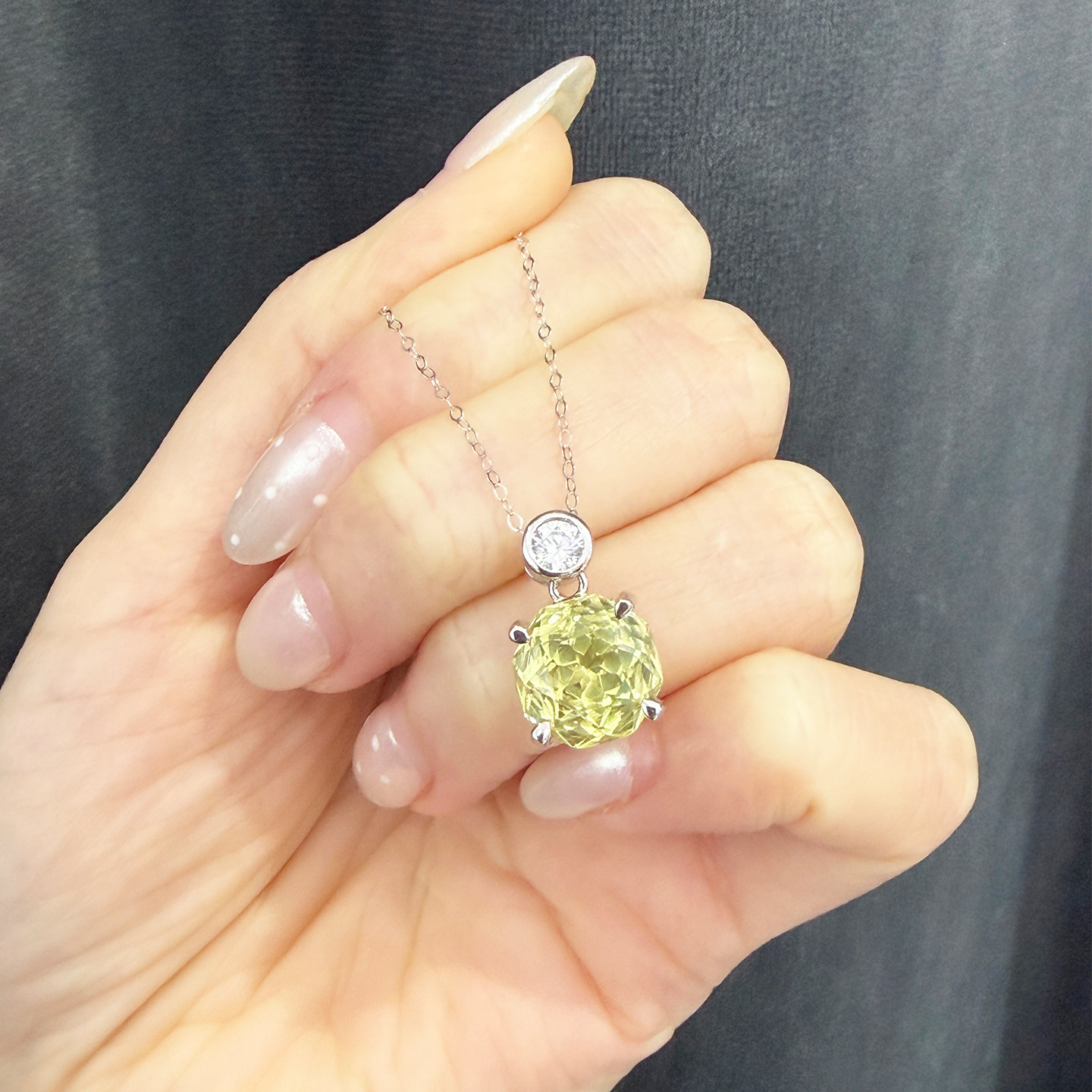 黛晶珊天然黄水晶吊坠女S925纯银项链镶嵌玫瑰切圆形柠檬黄宝石,饰品/流行首饰/时尚饰品新,项坠/吊坠,淘宝优惠券,粉丝福利购,淘宝优惠卷