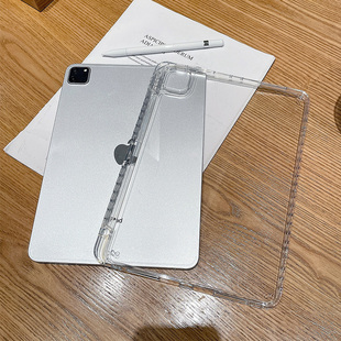 适用苹果iPad第10代保护壳亚克力paid9全包防摔6/7/8平板ipadari2保护套防弯air3/4/5带笔槽pro11寸透明硬壳