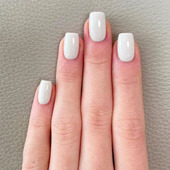 露丝同款 纯白色穿戴甲日常百搭气质简约高级感秋冬新短美指甲贴片