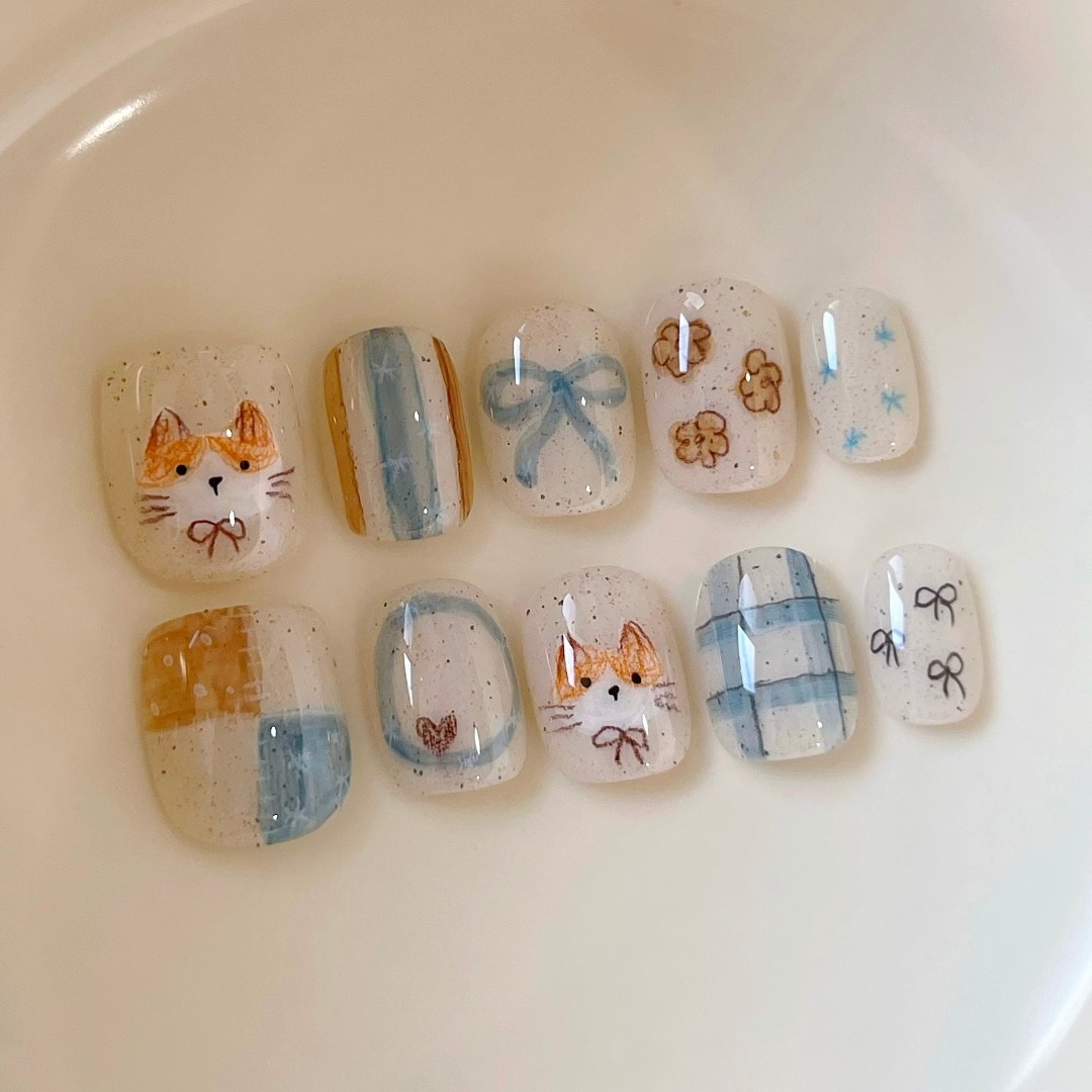 橘猫来信穿戴甲治愈绘本风
