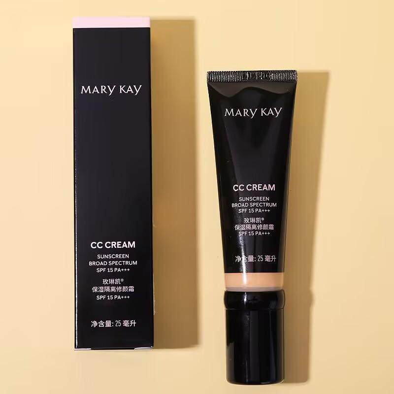 玫琳凯CC霜保湿隔离修颜霜SPF15 PA+++新款遮暇自然透气升级正品