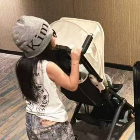 （现货）25轻奢潮牌定制白色印花男女童棉感无袖百搭背心