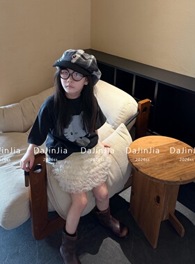 26春夏新款女儿童KT猫卡通T恤短袖宽松柔软宝宝棉感百搭休闲上衣