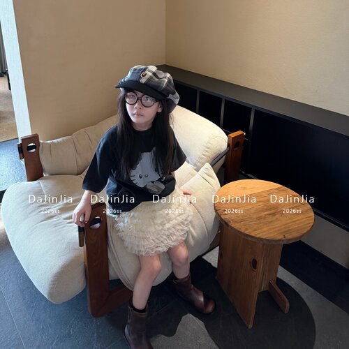 大金家卡通短袖KT猫棉感T恤柔软